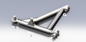 CAD rendering of custom tubular control arm for 944 - by Aaron of fabworkZ.com